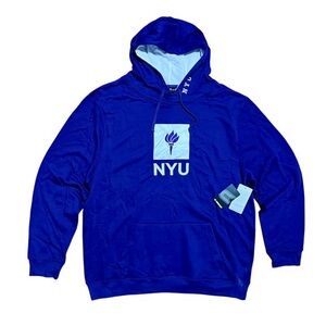 New York University NYU Torch Embroidered Hoodie Sweatshirt, Men's 2XL